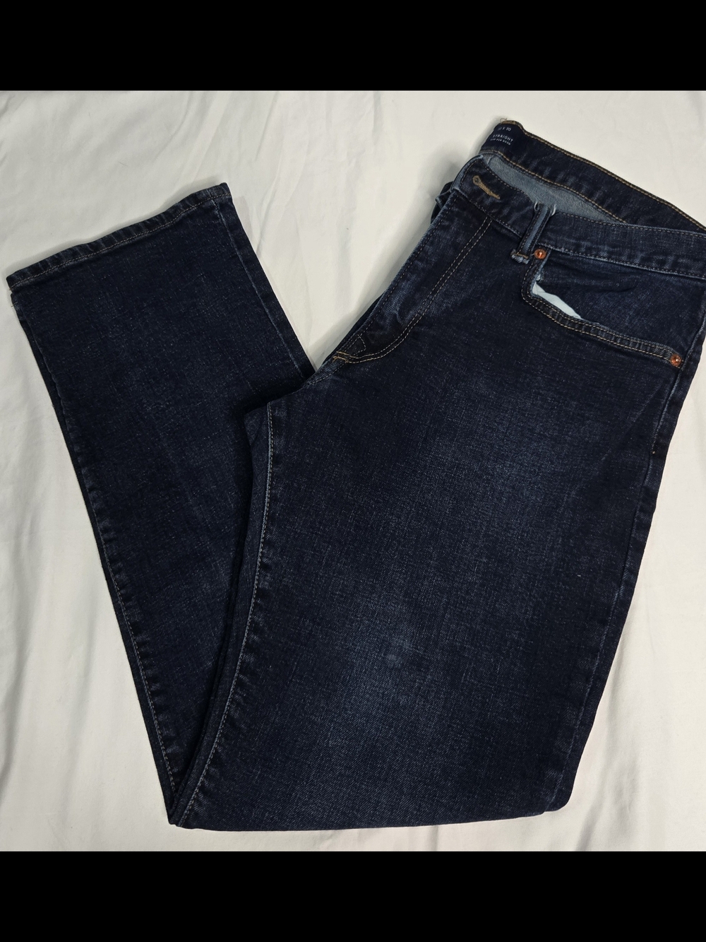 Men's Gap Dark Blue Straight-Leg Heavy Denim Jeans 33x30